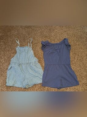 Summer Denim Romper & blue Knit romper